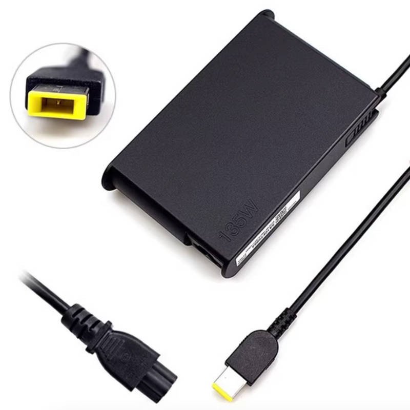 135W Power Adapter for Lenovo Thinkpads - Rectangle Tip