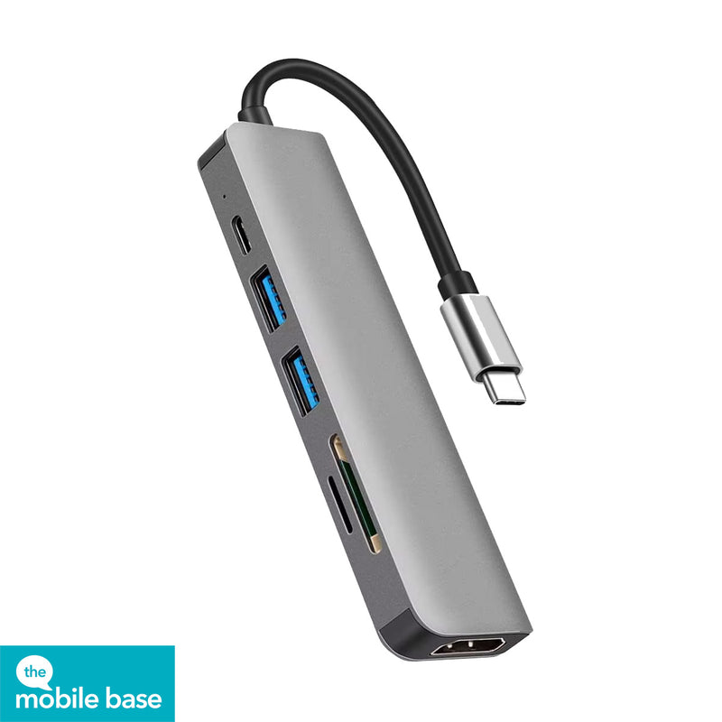 6-in-1 USB C Adapter with 4K HDMI Support & Fast Charging for Apple