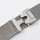 Natural Titanium Milanese Loop Band with Parachute Buckle for Apple Watch
